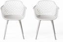 Christopher Knight Home Richard Outdoor Modern Dining Chair (Set of 2), White