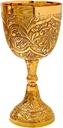 Medieval Goblet Vintage Chalice 6" - 1x Handmade Brass Drinkware for Royal Wedding Anniversary Christmas Gifts 7oz -King Arthur Renaissance Ceremonial Wine Glass (King & Queen Chalice)