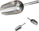 metal scoop,scoops for food， 1 PCS Stainless Steel Ice Scoop Party Bar Buffet Kitchen Sugar Flour Dry Goods Shovel Bar Food Measuring Scoop Shovel(11 inch)