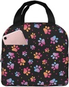 Cute Dog Animal Paws Lunch Bag Compact Tote Bag Reusable Lunch Box Container For Women Men School Office Work, 6l