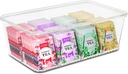 Utopia Home Tea Bag Organizer with Lids – 1 Pack Stackable Pantry, Cabinet & Fridge Storage Organizer for Kitchen, Snacks & Spices