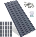 Metal Roofing Panels - 20 Pcs Corrugated Pergola Roofing Panels Heavy Duty Waterproof Tin Roof Materials for Shed Gazebo Garages Patio Siding 42.52x16.77in, Grey