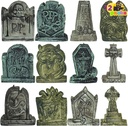 JOYIN 12 Packs Halloween Miniature Tombstones Decorations Outdoor, RIP Graveyard Tombstones for Halloween Yard Outdoor Indoor Decorations