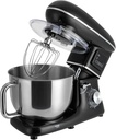 Stand Mixer, 6 +1 Speeds Electric Food Mixer, Portable Kitchen Mixer for Daily Use with Egg Whisk,Dough Hook,Flat Beater Used in Kitchens, Small Restaurants, Bakeries (Black)