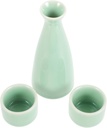 Japanese Sake Set Traditional Ceramic Sake Pot and Cups Elegant Design for Home Bar Lovers for Weddings and Special Occasions