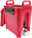5.28 Gallon Insulated Beverage Dispenser, Food-grade Beverage Carrier for Ice and Hot Drink with Handles, Portable Beverage Server for Party, Restaurant, Catering, Drink Shop (RED, 5.28 Gallon)