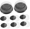 20pcs Plastic Cake Boxes with Lids Round Reusable Cake Containers for Birthday Bakery and Home Use Lightweight and Compact and Packing Boxes