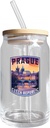 Prague Czech Republic Design B Souvenir 12 oz Beer Can Glass Single