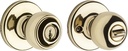 Kwikset 400P 3 CP Polo Entry Knob, Polished Brass