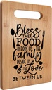 Bless the Food Before Us Cutting Board Chopping Board, Christian Kitchen Decor, Christian Religious Gifts for Women, Bamboo Cutting Boards for Kitchen, Decorative Cutting Boards for Kitchen