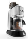 De'Longhi Dedica Conical Burr Grinder with Portafilter Attachment, 6.9 x 11.2 x 18.1 inches, Silver