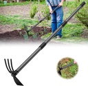 Garden Hoe, 2 in 1 Hand Hoe Garden Tools,45 Inch Long Handle,Garden Hoe and Cultivator for Weeding Cultivating Planting, Small Hand Rake Tiller for Flower Bed Gardening, Loosening Soil