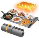 Food Warming Mat,Full Surface Heating Electric Warming Tray with 6 Temperature Settings & Fast Heating, Silicone Roll Up Food Heating Mat Food Warmers for Parties Gatherings Everyday Use