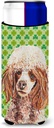 Red Miniature Poodle Lucky Shamrock St. Patrick's Day Ultra Beverage Insulators for slim cans