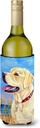 Caroline's Treasures 7158LITERK Yellow Labrador at The Beach Wine Bottle Hugger Bottle Cooler Sleeve Hugger Machine Washable Collapsible Insulator Beverage Insulated Holder