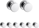 Kwikset Pismo Interior Passage Door Knob, Handle for Closet and Hallway Doors, Non-Locking Doorknob, Polished Chrome, Round Rose (Pack of 4)