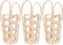 Didiseaon Egg Baskets Storage Portable Kitchen Organizers Baskets Handmade Bamboo for Fruits Snacks Bread Picnic