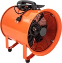 Portable Paint Booth Exhaust Fan 520W 2295 CFM Utility Blower Fan 2800&3300 RPM Air Mover Duct Fan With 16 Ft PVC Ducting Ventilation Extractor Fan for Home Factory Warehouse (Orange, 12In w/5M Duct)