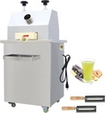 TECHTONGDA 110V Electric Sugar Cane Press Juice Machine, 1100W 3 Rolls Sugarcane Juicer Grinder Extractor, with 4 Casters for Commercial and Home Use