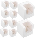 20pcs Paper Cupcake Boxes with Window and Inserts Individual Cupcake Carrier for Weddings Parties and Events Convenient Packaging
