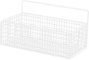 Hanging Kitchen Baskets, Bathroom Wall Organizer, Iron Floating Shelves Wire Storage Basket for Kitchen, Living Room, Garage (White)