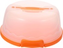 Healifty Transparent Plastic Cake Box with Locking Buckle Portable Handheld Cake Carrier for Birthday Parties and Showers
