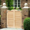 Cafe Door,Thick Pine Wood Swinging Doors, Saloon Doors with Hinges, Interior Doors for Home (Wood Color, 13.39 * 1.34 * 42.13in)