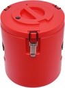 Insulated Bucket, Catering Hot Box Stainless Steel Barrel, Portable vInsulated Soup Container, for Hot or Cold Food Storage Restaurant Canteen Home Party Lunch (Red, 15L)