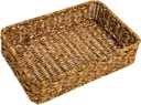 Healifty Woven Storage Basket for Utensils Kitchen Cutlery Organizer Handles Plastic Storage Basket for Home Use for Dining Tables and Kitchen Accessories