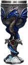 Dragon Goblet Stainless Steel Dungeons and Dragon Gift for Men, 7 oz Chalice Wine Goblet Cross Medieval Drinking Cups Gothic D&D Goblet Vintage Halloween Christmas Gift (Blue)