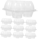 Happyyami 10pcs Cake Mousse Carriers Baking Containers Cake Box Ribbon Treat Boxes for Party