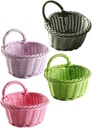 4pcs Woven Basket Hanging Storage Baskets for Fruits Vegetables Rustic Decor for Kitchen Balcony Office Hotel and Restaurant Selection