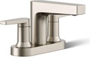 Kohler 97031-4-BN Taut® Centerset Bathroom Sink Faucet, 1.2 gpm, Vibrant Brushed Nickel