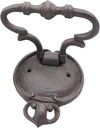 Door Handle Door Knocker Unique Cast Iron Knockers, Vintage Front Door Knocker Small Wall Mounted Metal Pull Rings Bedroom Gate H