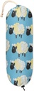 Plastic Bag Holder Cute Sheeps Hanging Grocery Bag Garbage Bags Washable Organizer Plastic Bags, Sheep Lamb Wall Mount Trash Bag Storage Dispenser for Home Kitchen Cabinet