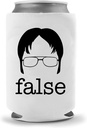 The Business Novelty Gifts - Dwight Schrute False Funny Beer Can Coolies | Neoprene Soft Can Cooler | Beverage Cans Bottles | Cold Beer Tailgating (Dwight False)