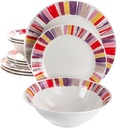 Gibson Home Orleans 12 Piece Ceramic Dinnerware Set