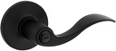 Kwikset Safelock SL3000LY-514 Layton Lever Privacy Lock with RCAL Latch and RCS Strike Matte Black Finish