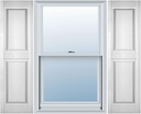 Builders Edge 14.5"W x 36"H Shutters (Per Pair), 117 - Bright White