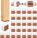 36 Pcs Square Chair Leg Floor Protectors, Felt Furniture Pads for Hardwood Floors, Chair Leg Protectors for Hardwood Floors, Floor Protectors for Chairs, No Scratches and Reduce Noise - Large Size