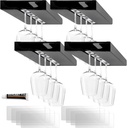 4Pcs Wine Glass Holder Stemware Rack Hanger - Wall Mount Stemware Holder 25.3x11x2 cm - Space Saving Bar Organizer for Kitchen, Dining Room Home Decor (4pcs)