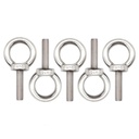 Eowpower 5 Pieces Stainless Steel M10 x 35 mm Ring Eye Bolts