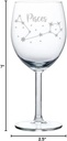 MIP Brand Wine Glass Goblet Pisces Star Zodiac Horoscope Constellation (10 oz)
