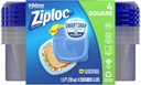 Ziploc® Brand, Food Storage Containers with Lids, Smart Snap Technology, Square, 4 ct
