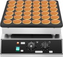 36-Hole Mini Pancake Maker, 1000W 110V Electric Non-Stick Waffle Machine, 1.88in Poffertje Maker with Adjustable Temp & Timer for Home, Bakery, Restaurant