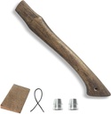 Axe Handle Replacement, 15.75in Hickory Hatchet Handle Replacement for Camping Gardening Axe （Black）