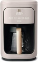 Beautiful 14-Cup Programmable Coffee Maker, Touch-Activated Display, Auto Brew with 3 Flavor Options (Porcini Taupe)