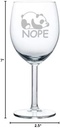 Wine Glass Goblet Panda Nope Funny (10 oz)
