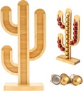 Coffee Pod Holder Wood Cactus Shape Coffee Pod Rack Detachable and Assembled Coffee Pod Organizer Large Capacity Coffee Pod Holder for Home Kitchen Office Countertop US(Tree shape)
