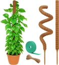 Moss Pole Monstera Plant Support – 2 Pack 28” Bendable Moss Pole Monstera Plant Support, Plant Stakes for Indoor Plants, Tall Plant Sticks Support for Climbing Plants